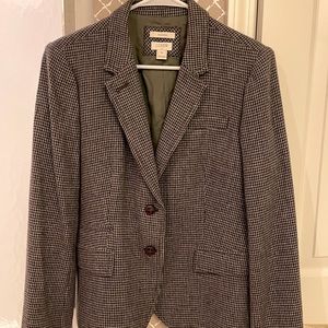 Houndstooth J.Crew fitted blazer jacket